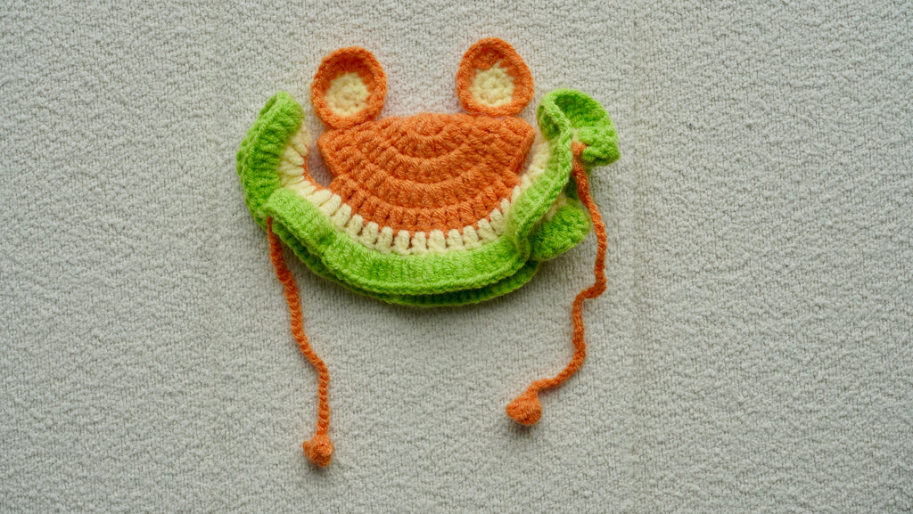 Handmade Crochet Fox Pet Hat 🦊