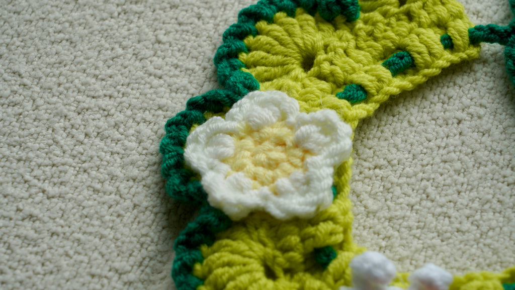 Handmade Crochet Strawberry Bunny Pet Collar 🍓🐰
