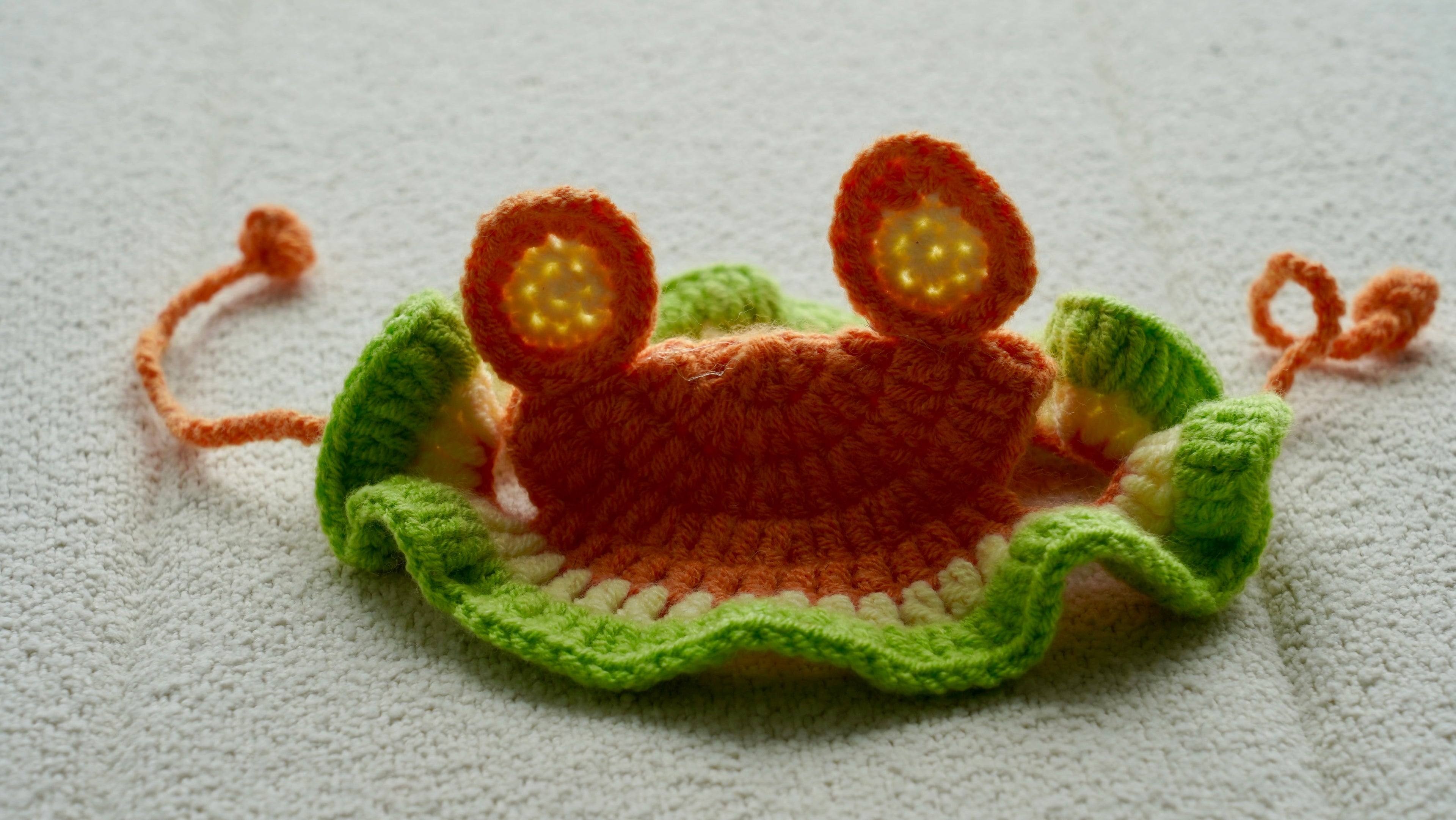 Handmade Crochet Fox Pet Hat 🦊